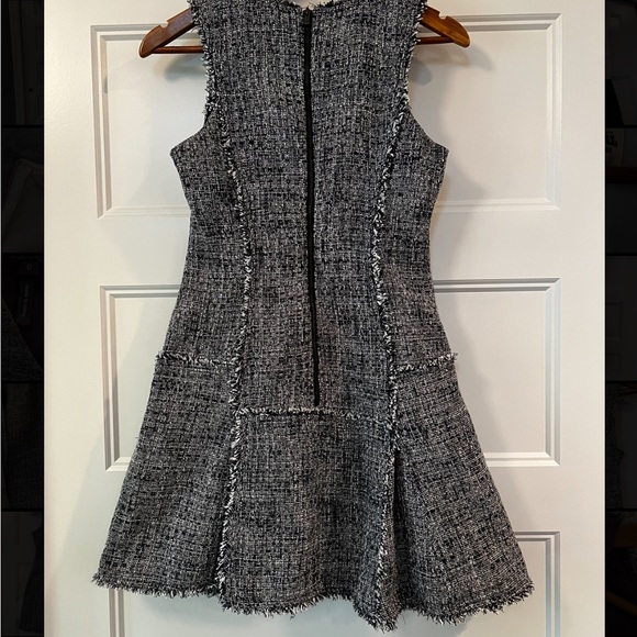 Banana Republic, Navy Blue/White Tweed Fringe Dress, size 2 - Picture 3 of 6